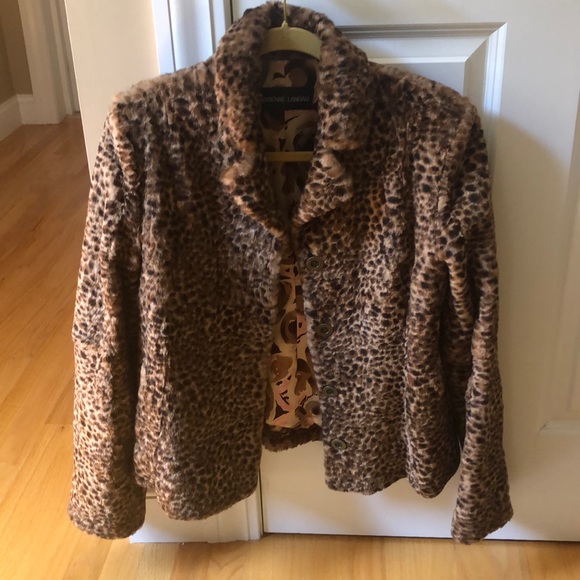 Adrienne Landau Jackets & Blazers - Adrienne Landau Fur Leopard Print Jacket